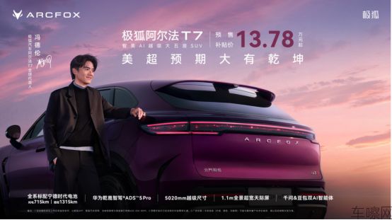 【预售新闻稿】七星聚首赋能七大超预期体验，极狐阿尔法T7预售补贴价13.78万起